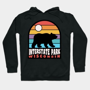 Interstate Park St. Croix Falls Wisconsin Bear Retro Sunset Hoodie